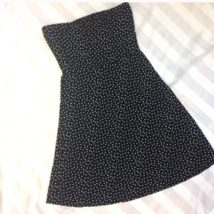 Ann Taylor polka dot strapless dress
